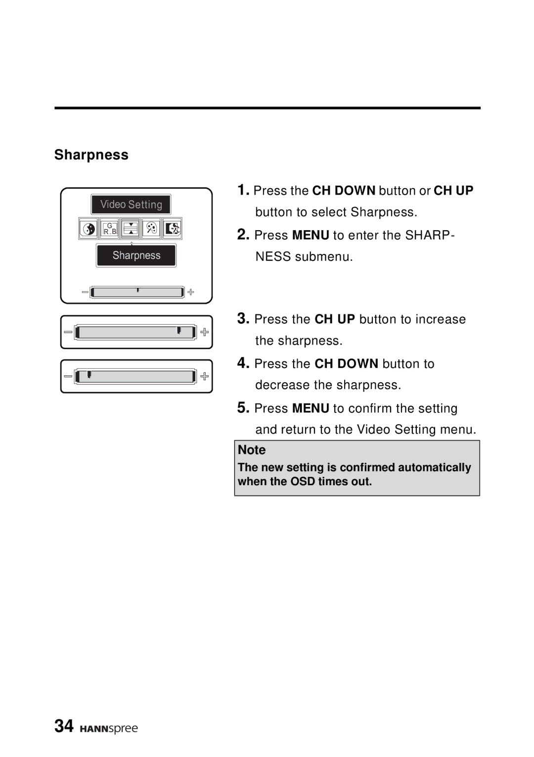 HANNspree WT04-12A1 user manual Sharpness 