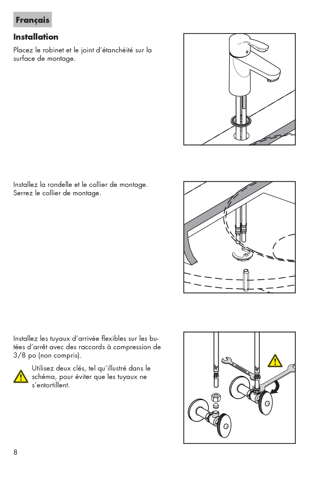 Hans Grohe 04167XX0, 04193XX0 installation instructions Français Installation 