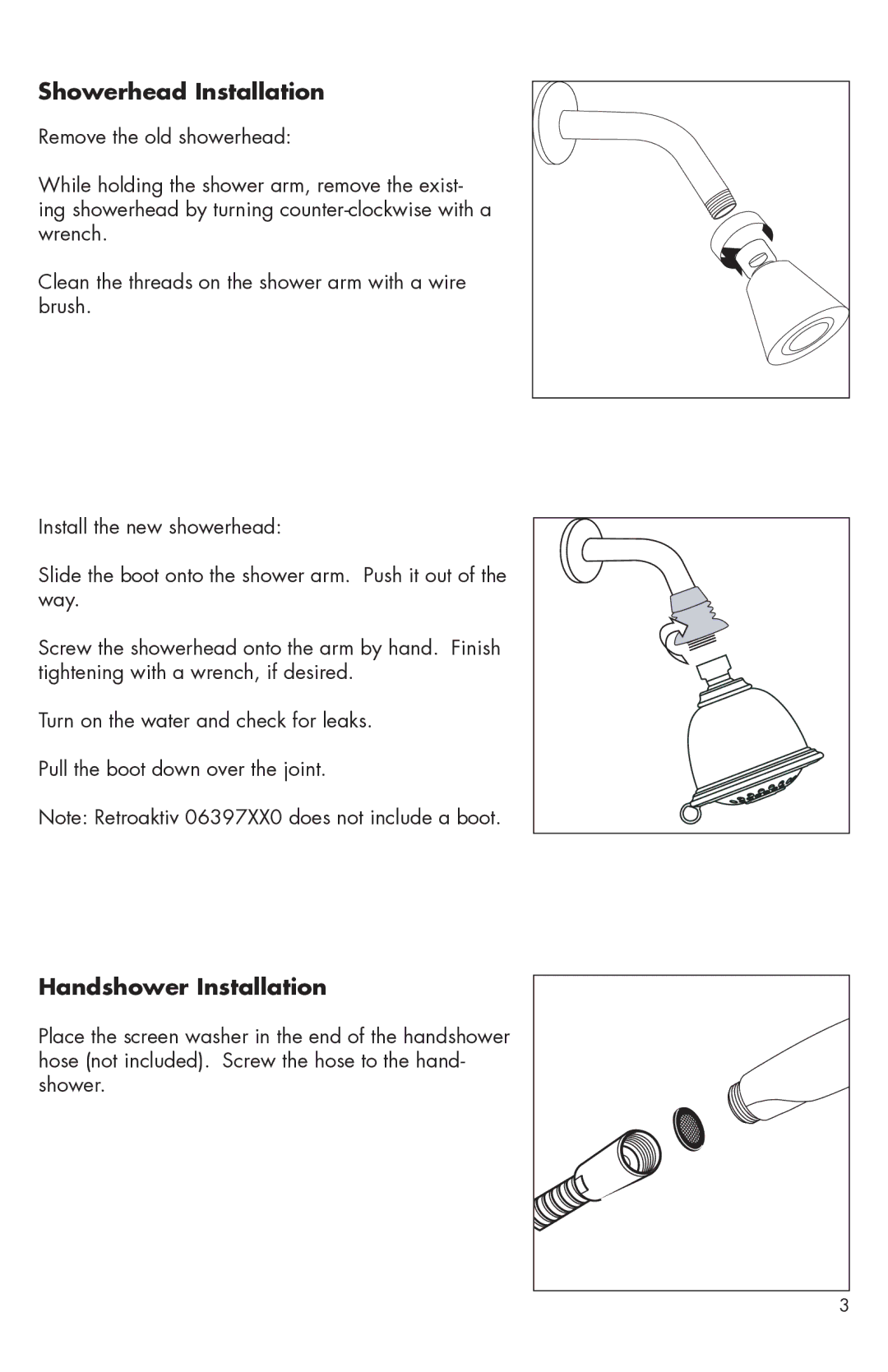 Hans Grohe 06126XX0, 06397XX0 installation instructions Showerhead Installation, Handshower Installation 