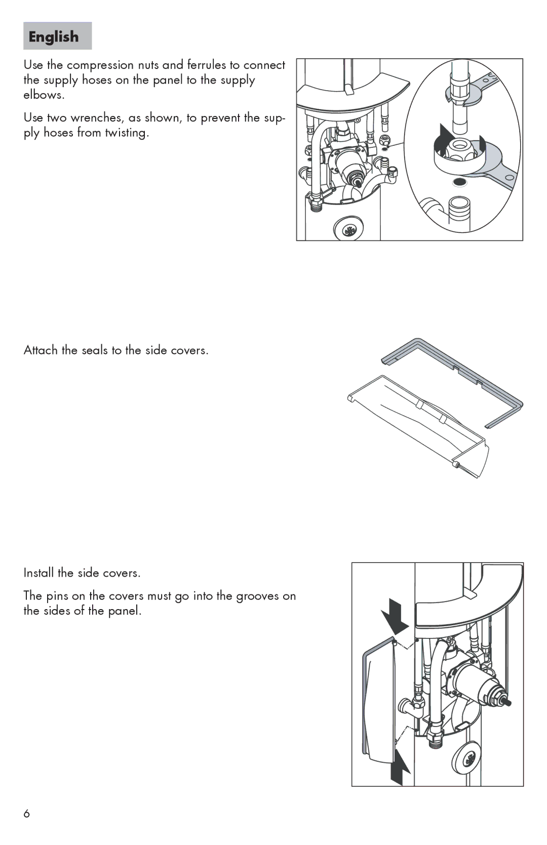 Hans Grohe 06565XX0, 06550XX0, II, 06549XX0, 06573000, 0657000, 06564XX0 installation instructions English 