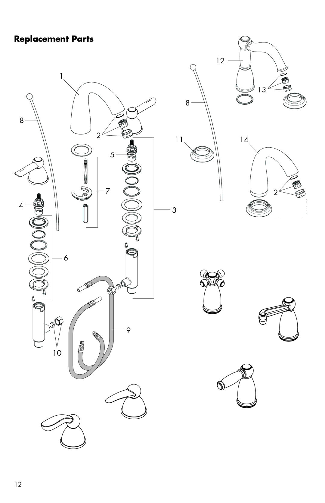 Hans Grohe 06633XX0, 06577XX0, 06653XX0, 06119XX0, 06105XX0, 06117XX0, 06118XX0, 06104XX0, 06106XX0, 06042XX0 Replacement Parts 