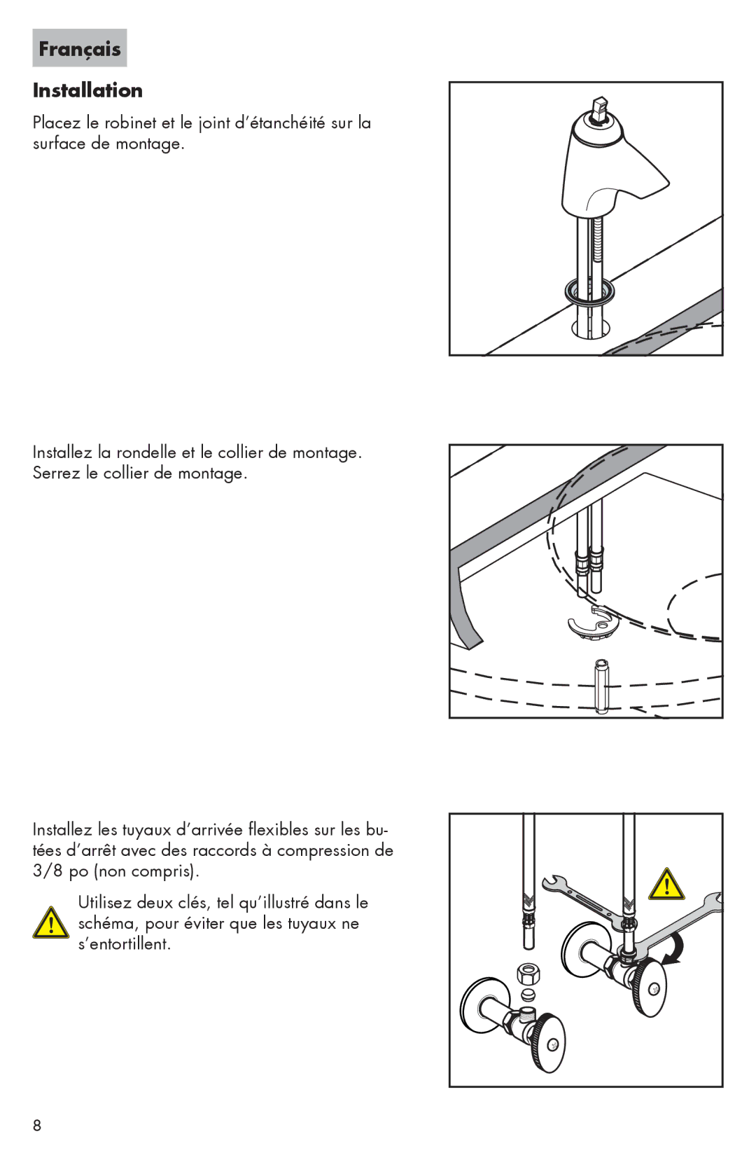 Hans Grohe 06571XX0, 06631XX0, 06575XX0 installation instructions Français Installation 