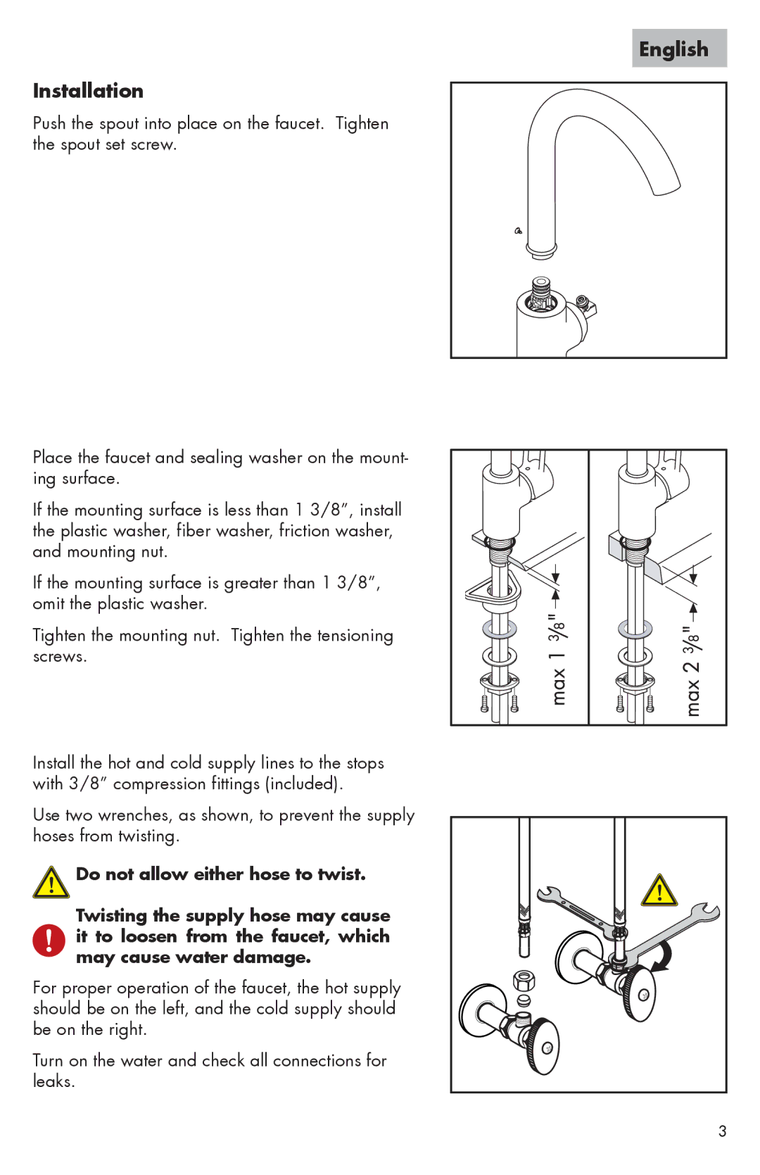 Hans Grohe 14801XX1 installation instructions Installation 