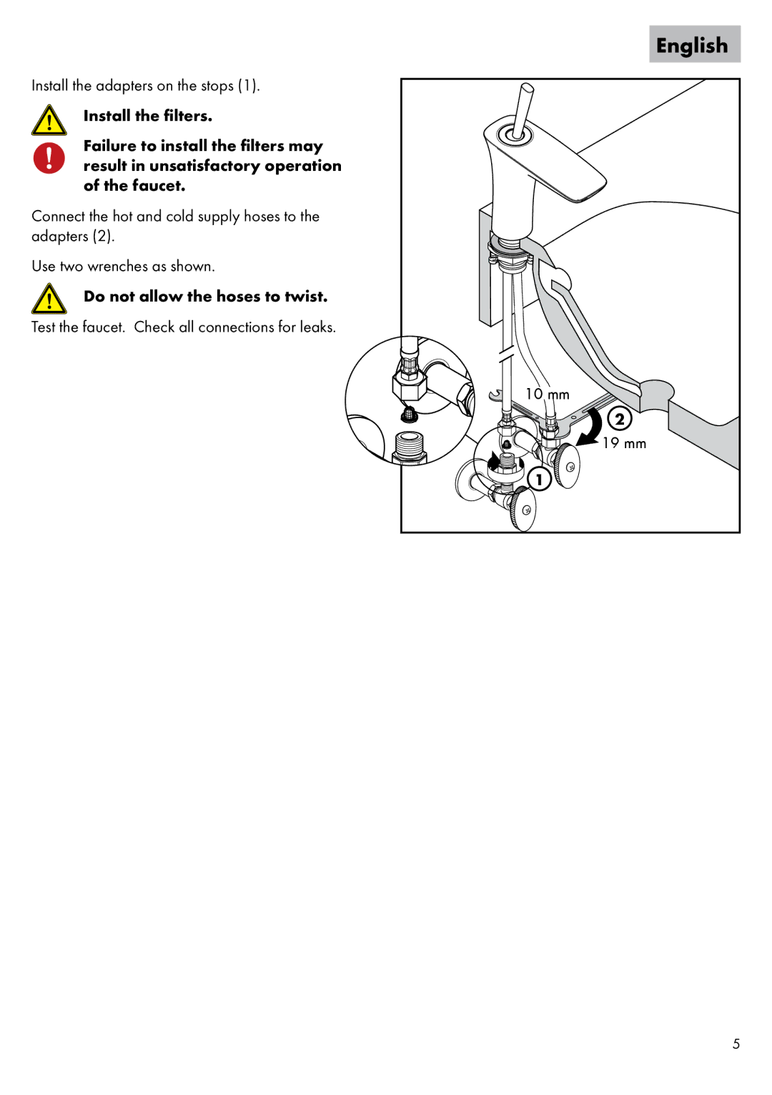 Hans Grohe 15072XX1, 15070XX1 installation instructions English 