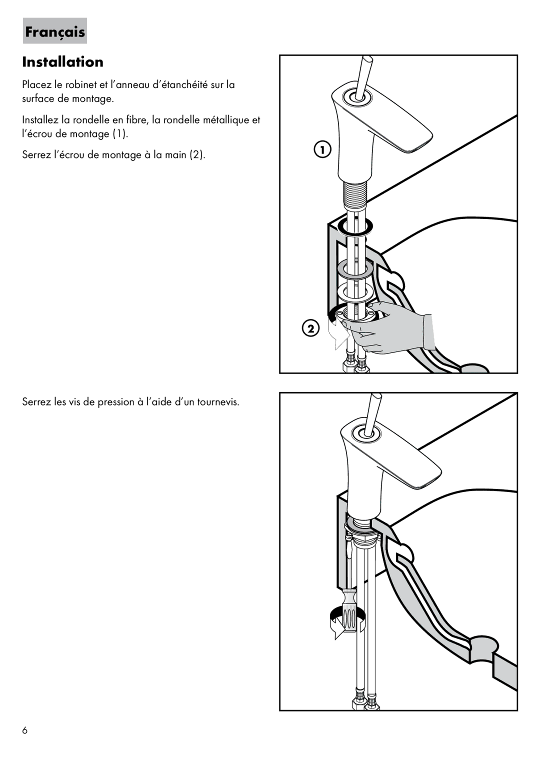 Hans Grohe 15070XX1, 15072XX1 installation instructions Français Installation 