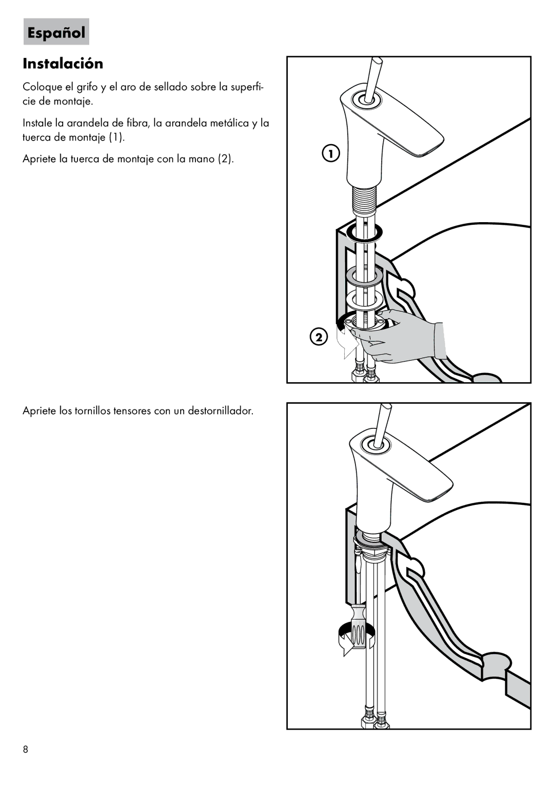 Hans Grohe 15070XX1, 15072XX1 installation instructions Español Instalación 