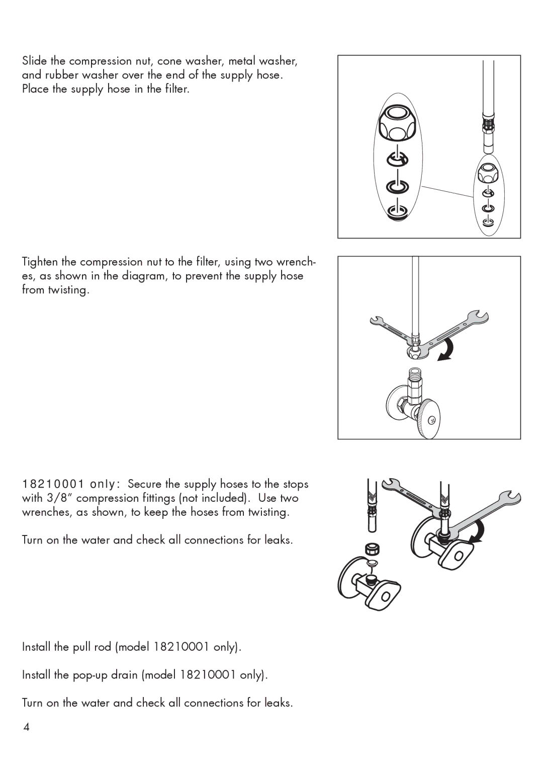 Hans Grohe 18210001, 18010001 installation instructions 