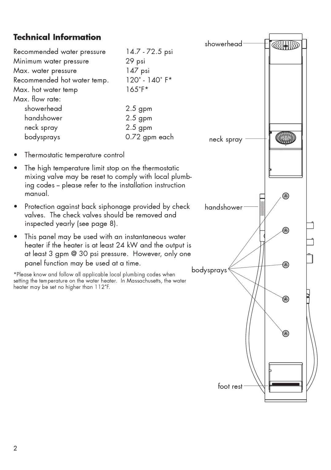 Hans Grohe 26017XX1 installation instructions Foot rest 