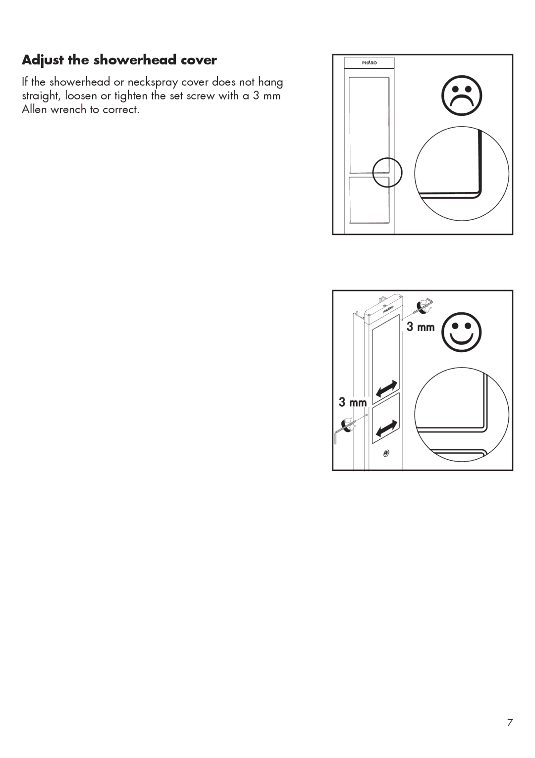 Hans Grohe 26017XX1 installation instructions Adjust the showerhead cover 