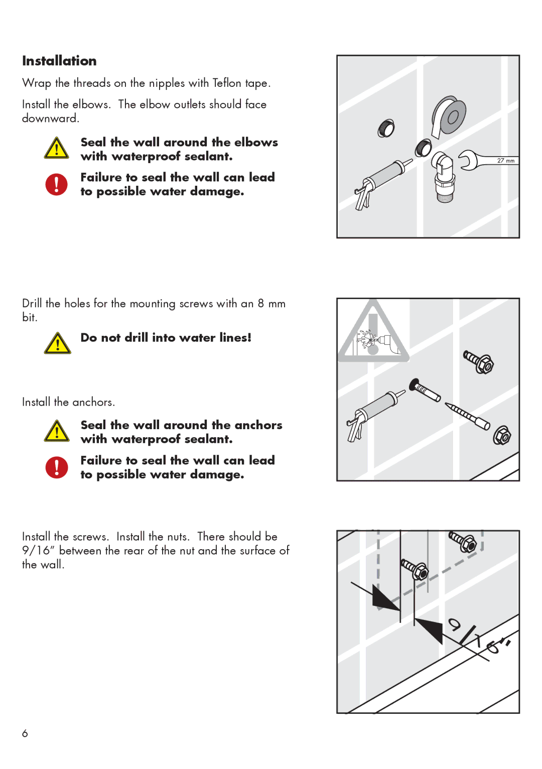 Hans Grohe 26017XX1 installation instructions Installation 