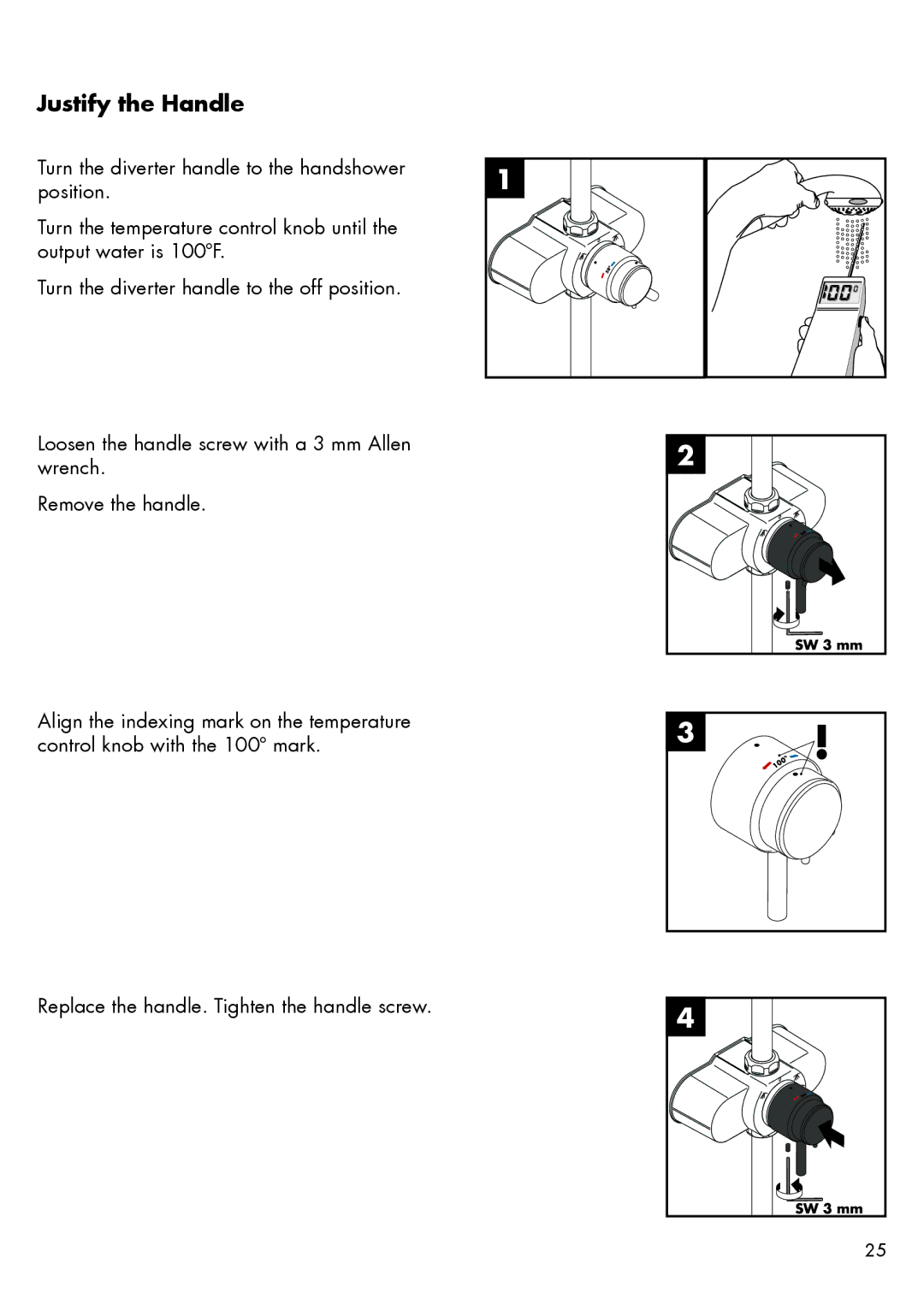 Hans Grohe 26396001 installation instructions Justify the Handle 