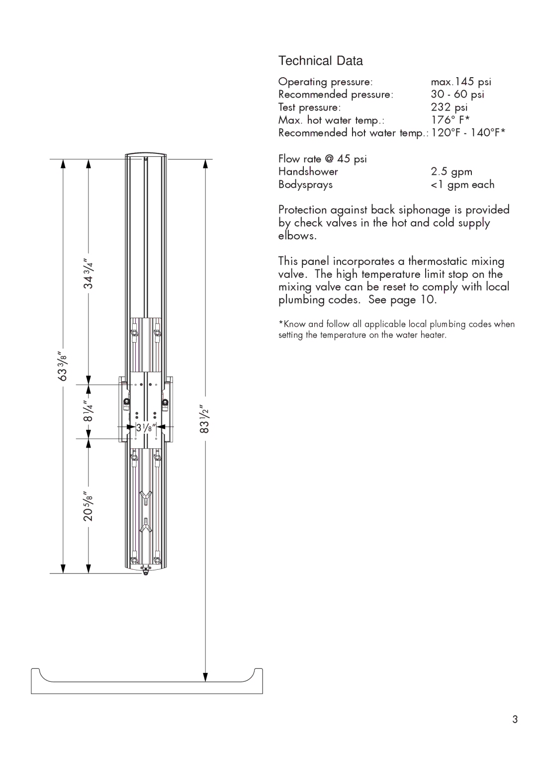 Hans Grohe 27005XX1 installation instructions Technical Data 