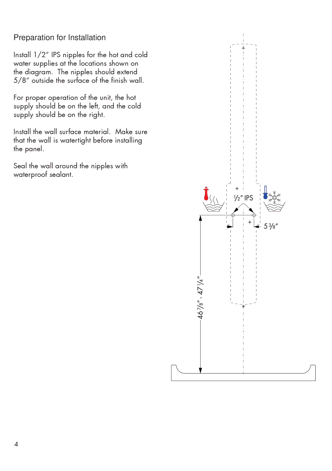 Hans Grohe 27005XX1 installation instructions Preparation for Installation 