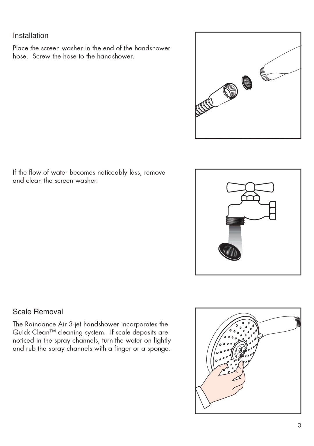 Hans Grohe 28502XX1, 28504XX1 installation instructions Installation, Scale Removal 