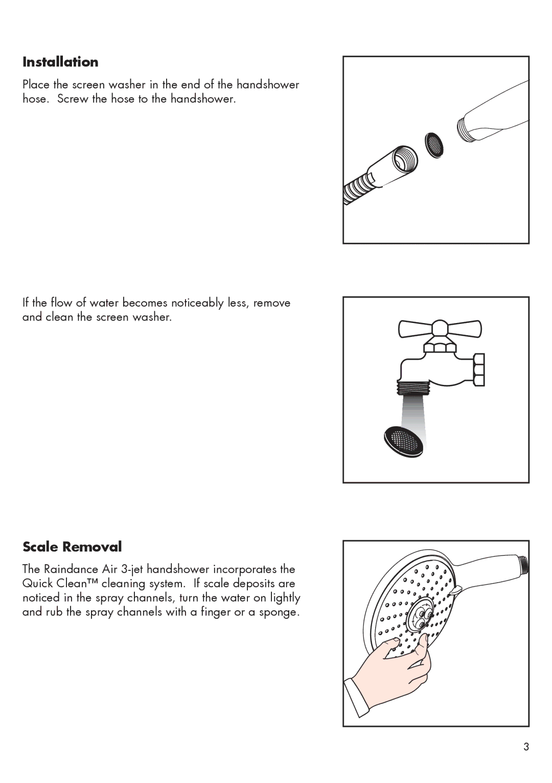 Hans Grohe 28514XX1, 28507XX1 installation instructions Installation, Scale Removal 