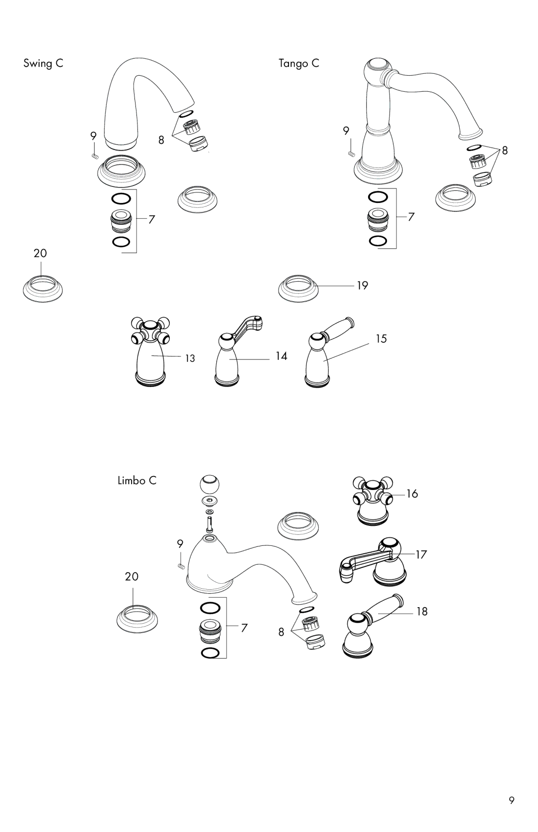 Hans Grohe 6607000 installation instructions Swing C 