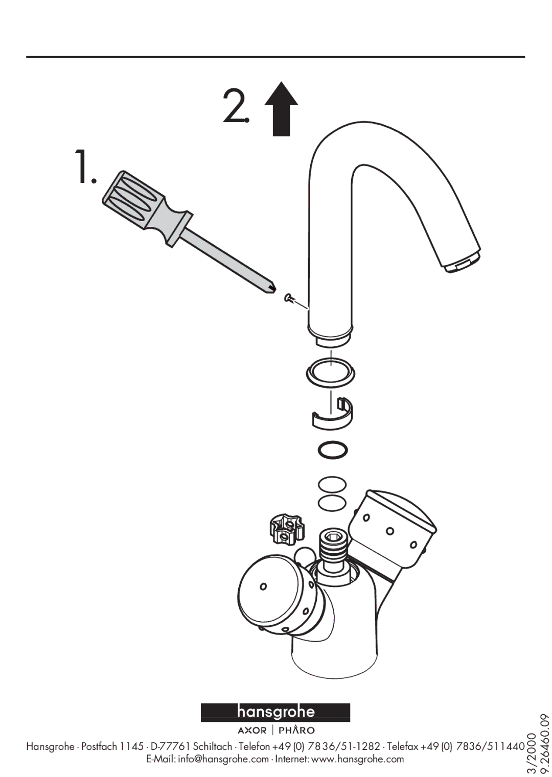 Hans Grohe 92646000 manual 2000 26460.09 