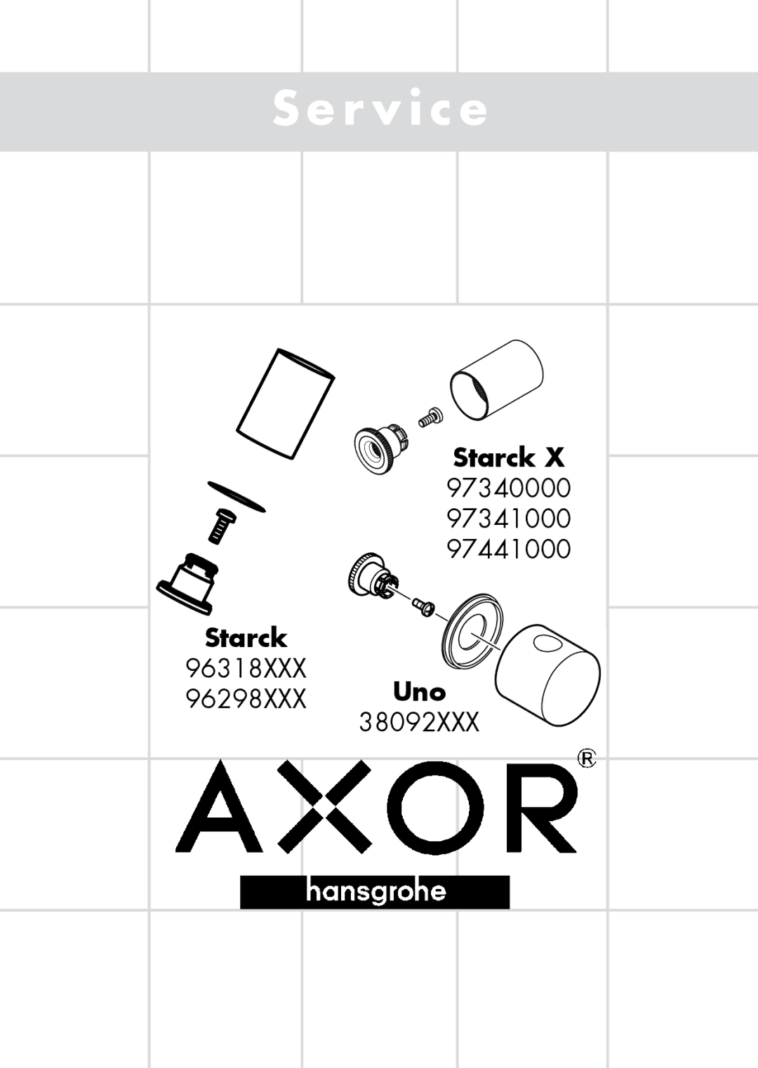 Hans Grohe 97340000, 97441000, 97341000 manual R v i c e, Starck, Uno 