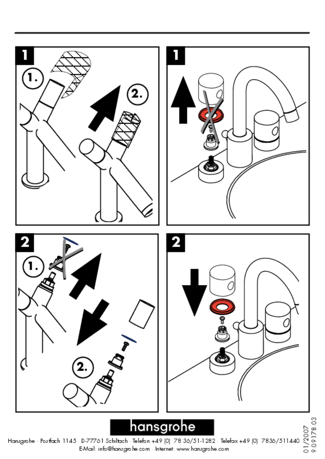 Hans Grohe 97341000, 97441000, 97340000 manual 01/2007 09178.03 