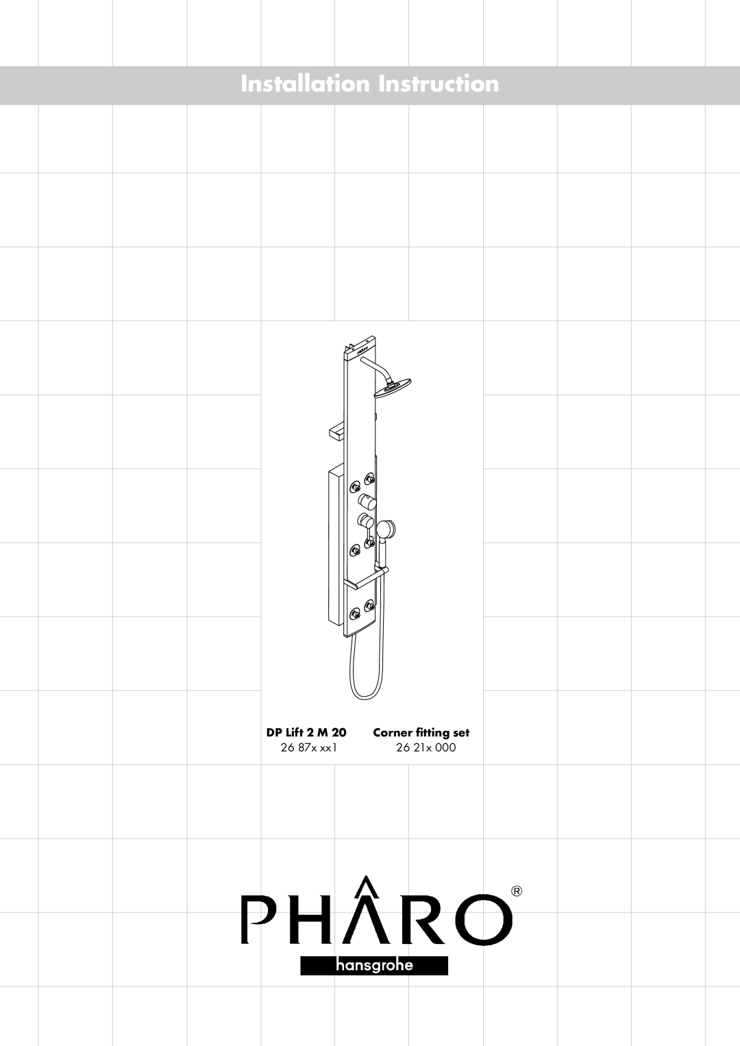 Hans Grohe DP Lift 2 M 20 manual Installation Instruction 