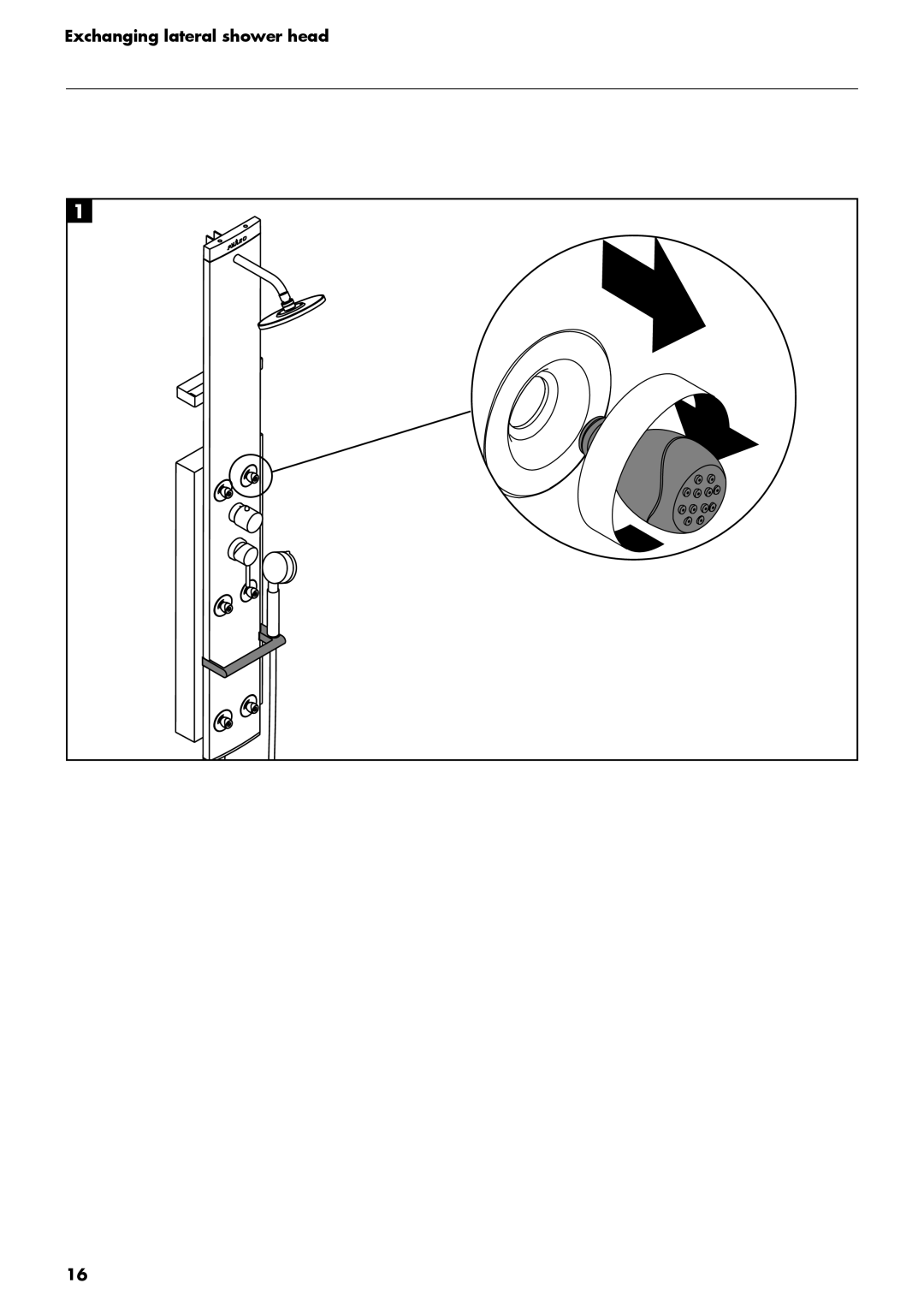 Hans Grohe DP Lift 2 M 20 manual Exchanging lateral shower head 