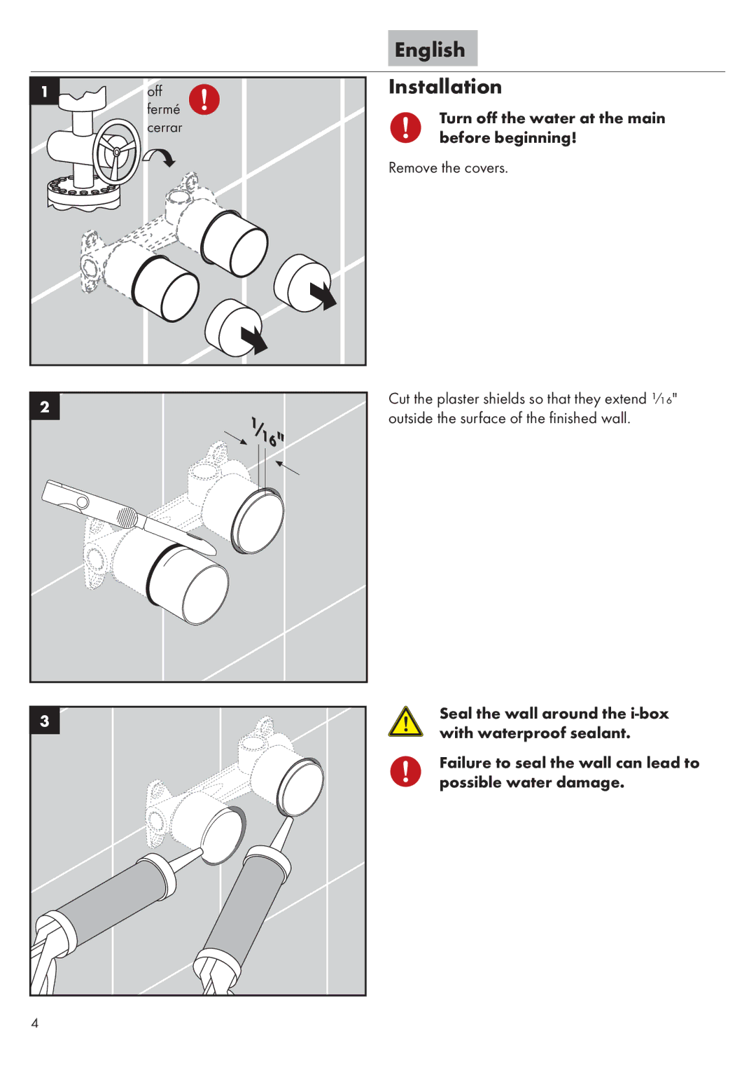 Hans Grohe Metris C 31003xx 1, Talis S 31611 xx 1, Metris S 31163xx 1 installation instructions English, Installation 