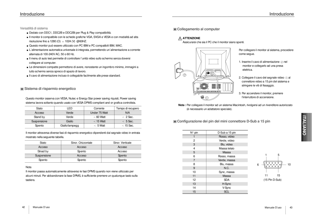 Hansol Multitech D17CL specifications Sistema di risparmio energetico, Collegamento al computer, Versatilità di sistema 