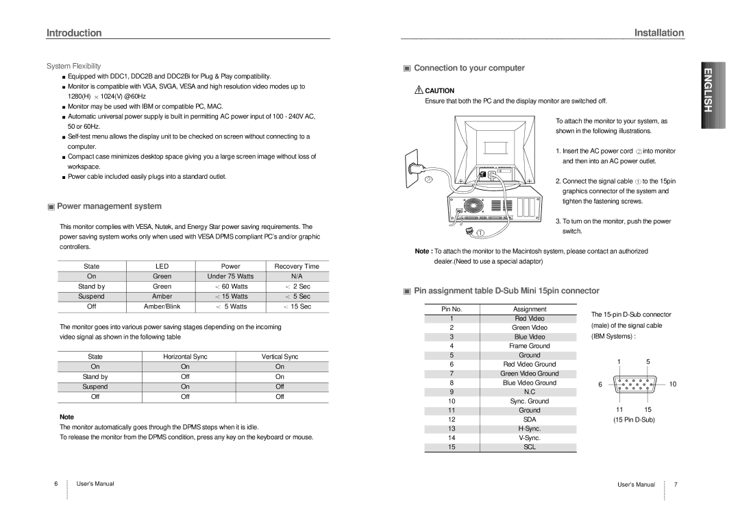 Hansol Multitech D17CL specifications Power management system, Connection to your computer, System Flexibility, Led 