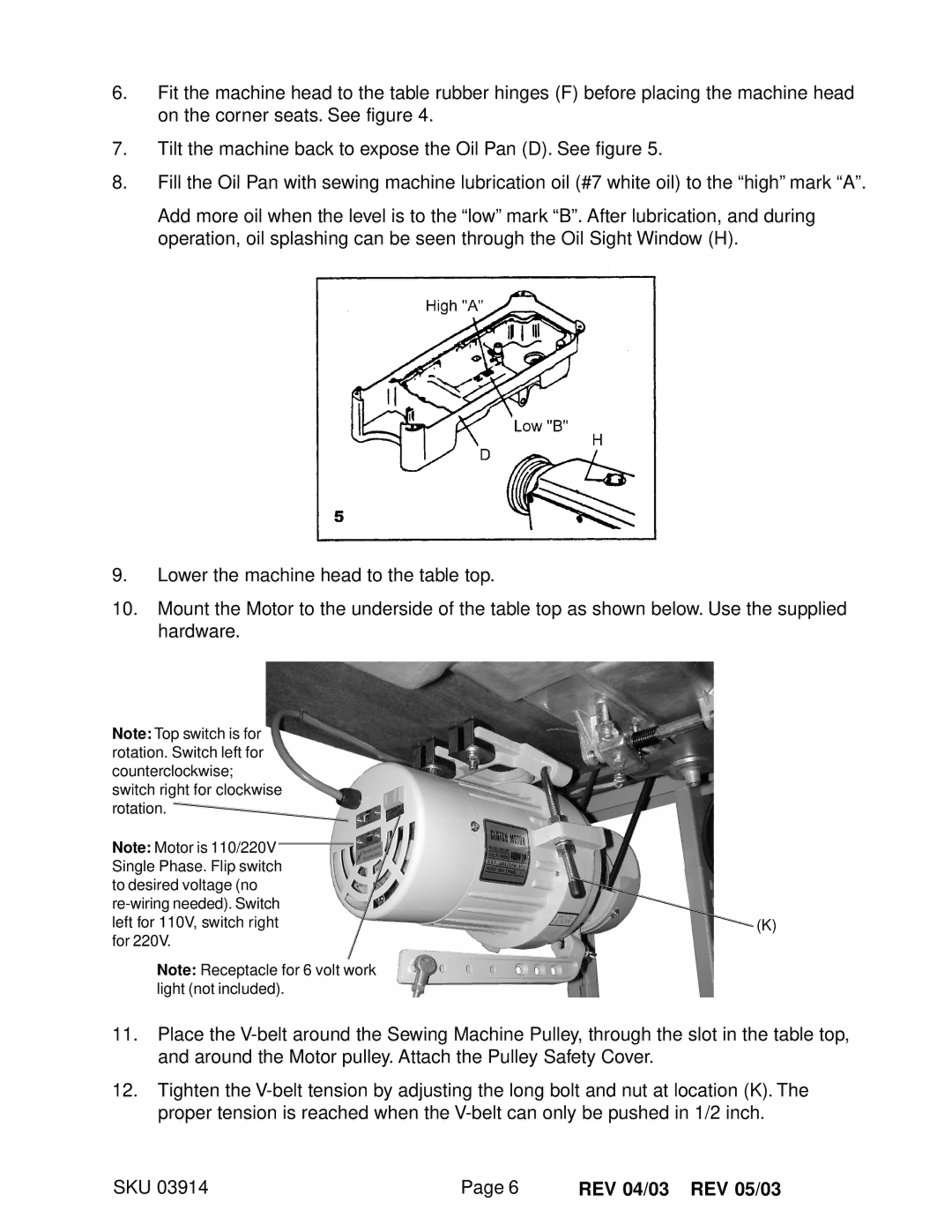 Harbor Freight Tools 03914 manual REV 04/03 REV 05/03 