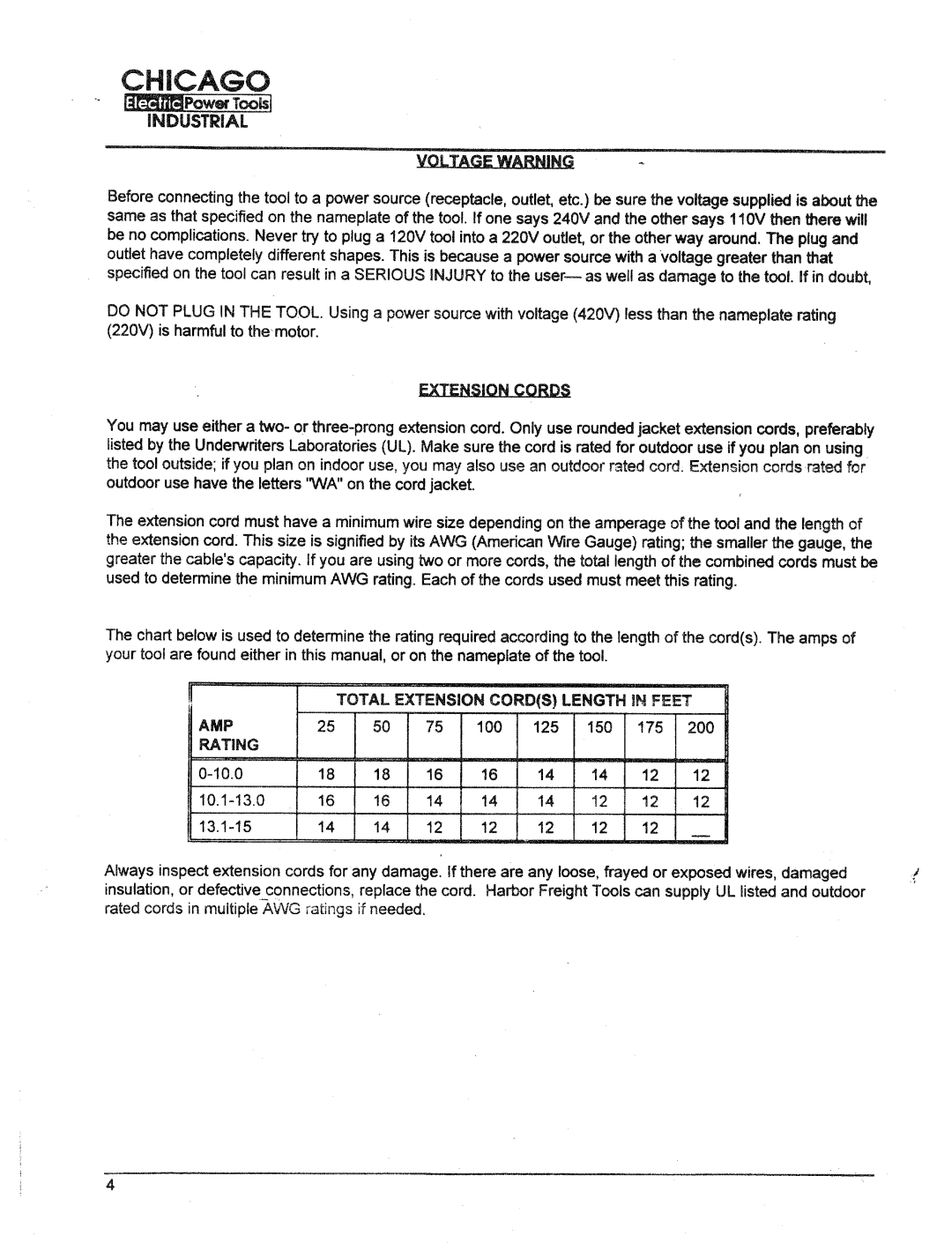 Harbor Freight Tools 31309 manual 