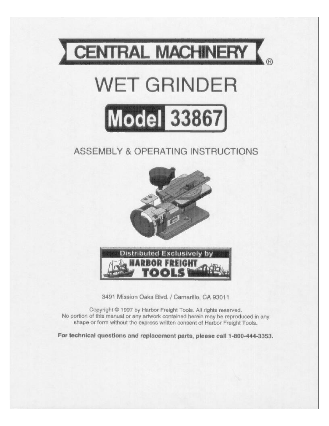 Harbor Freight Tools 33867 manual 