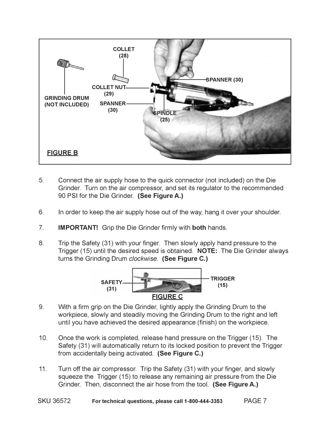 Harbor Freight Tools 36572 operating instructions Figure B 