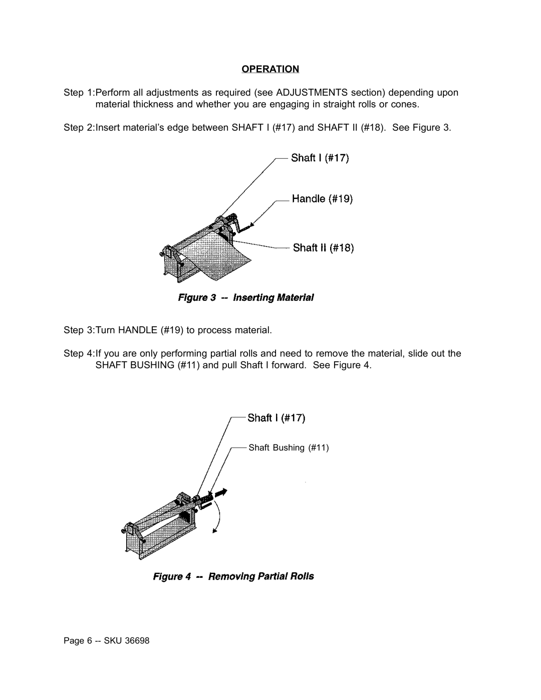 Harbor Freight Tools 36698 operating instructions Operation 