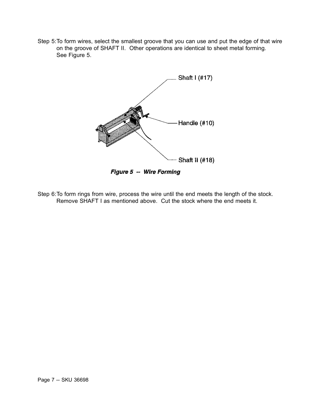 Harbor Freight Tools 36698 operating instructions Sku 