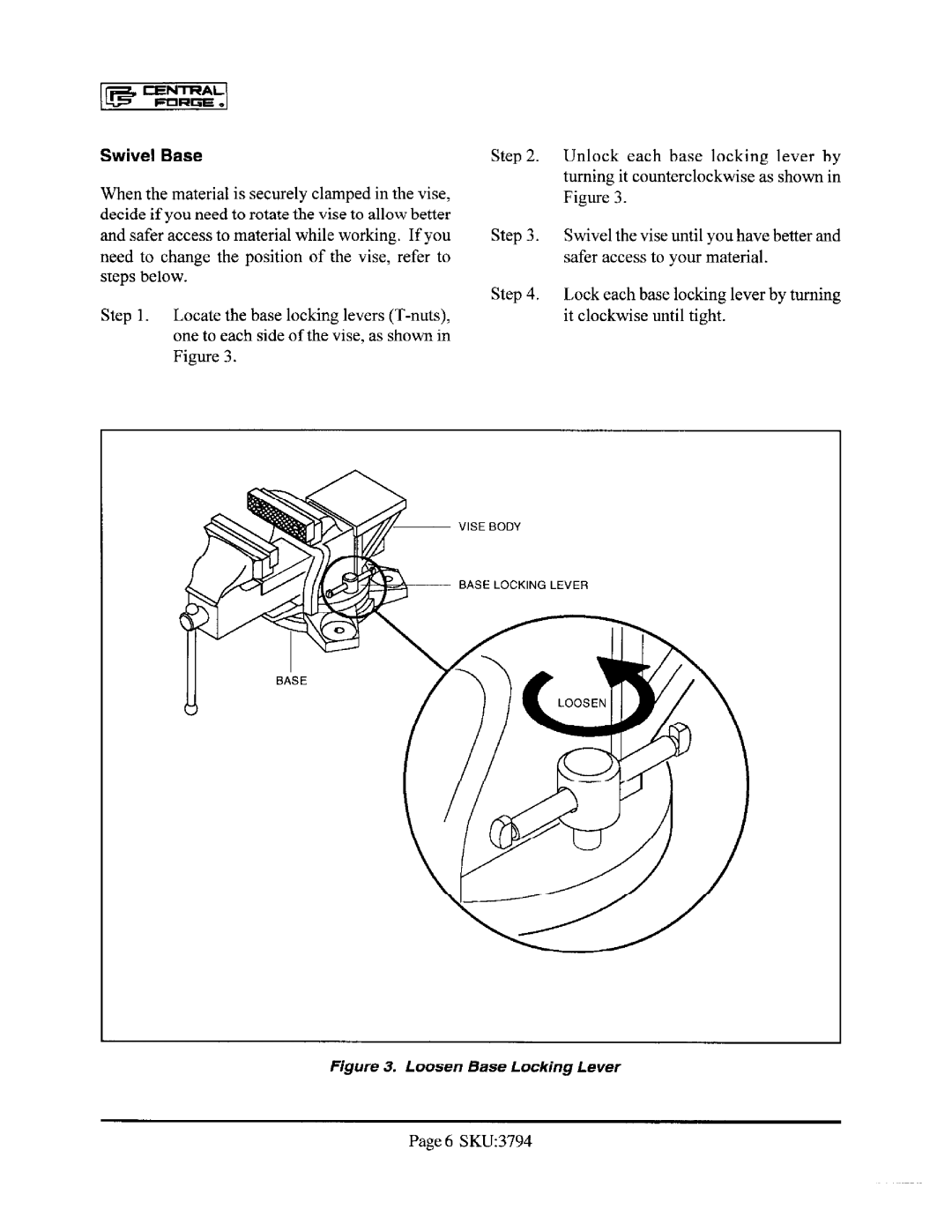Harbor Freight Tools 3794 manual 