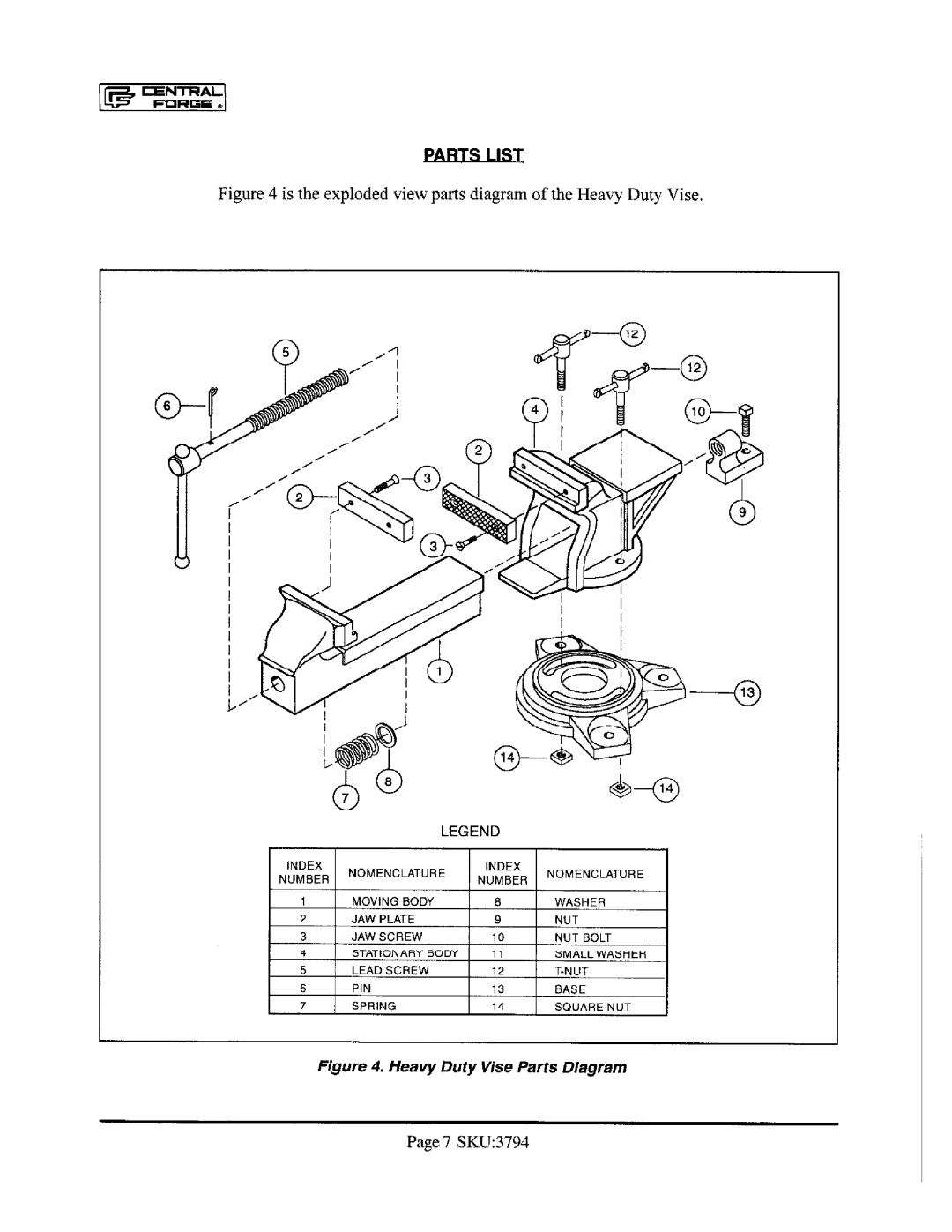 Harbor Freight Tools 3794 manual 