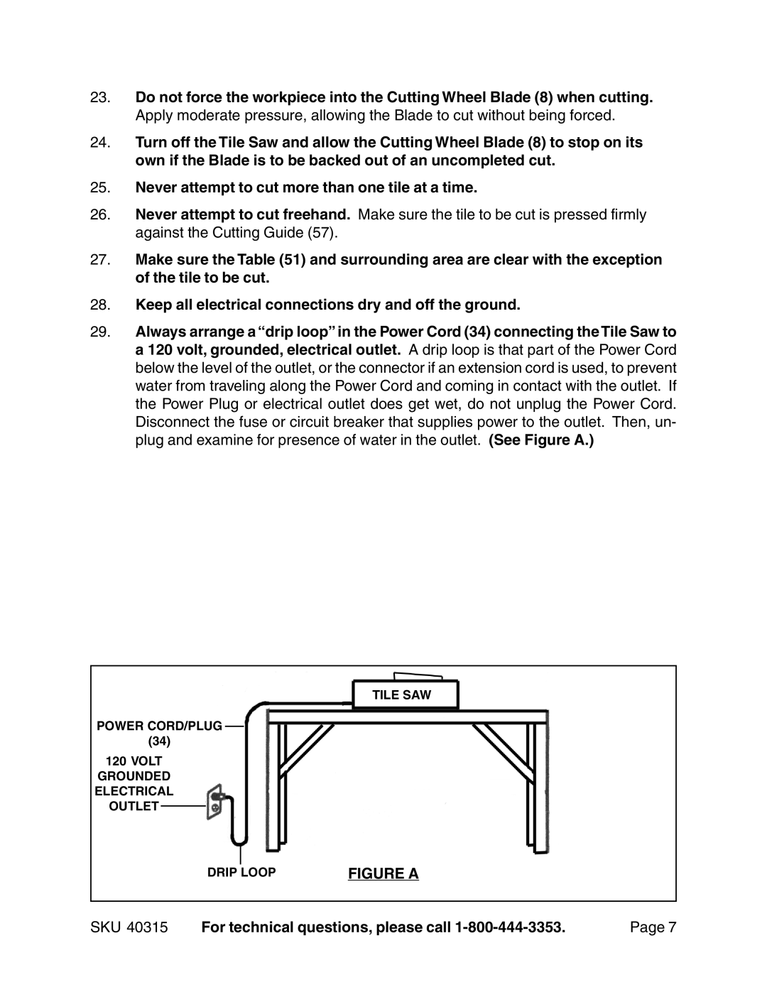 Harbor Freight Tools 40315 operating instructions Figure a 