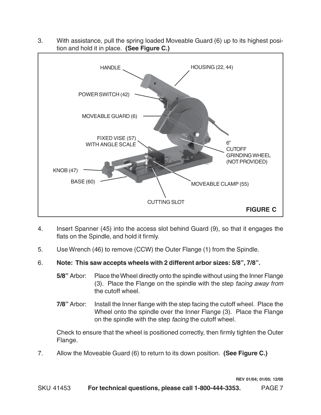 Harbor Freight Tools 41453 manual Figure C 