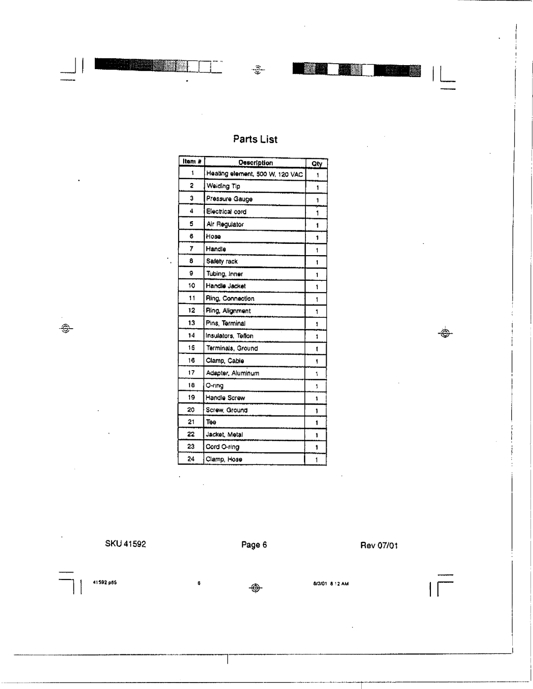 Harbor Freight Tools 41592 manual 