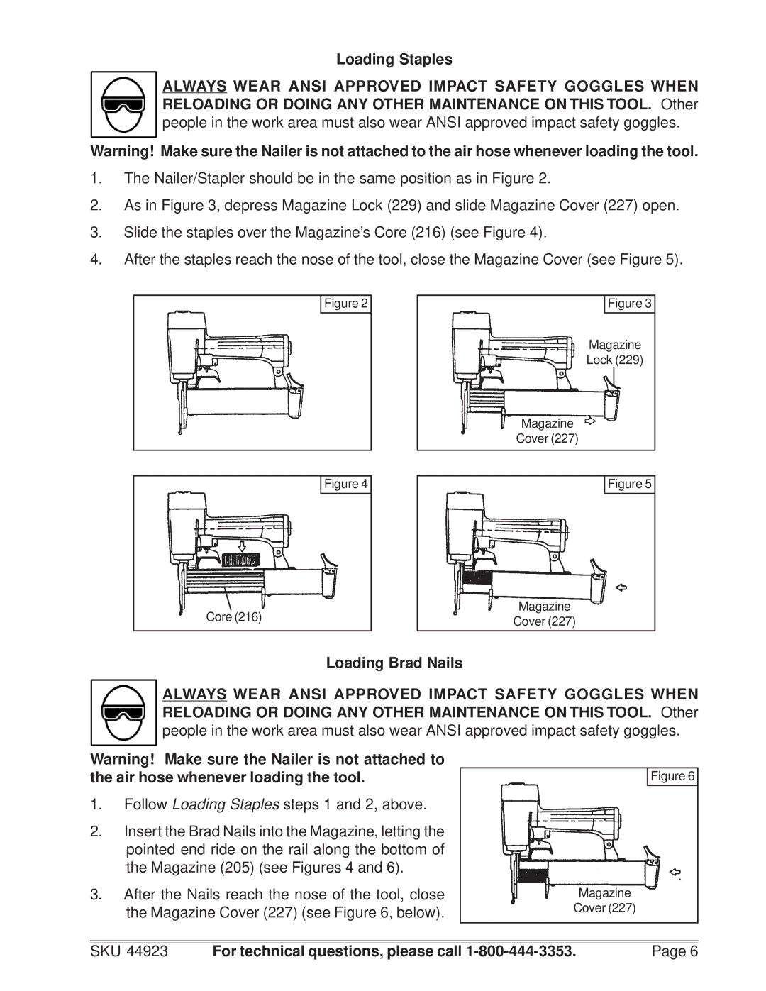 Harbor Freight Tools 44923 manual Loading Staples 