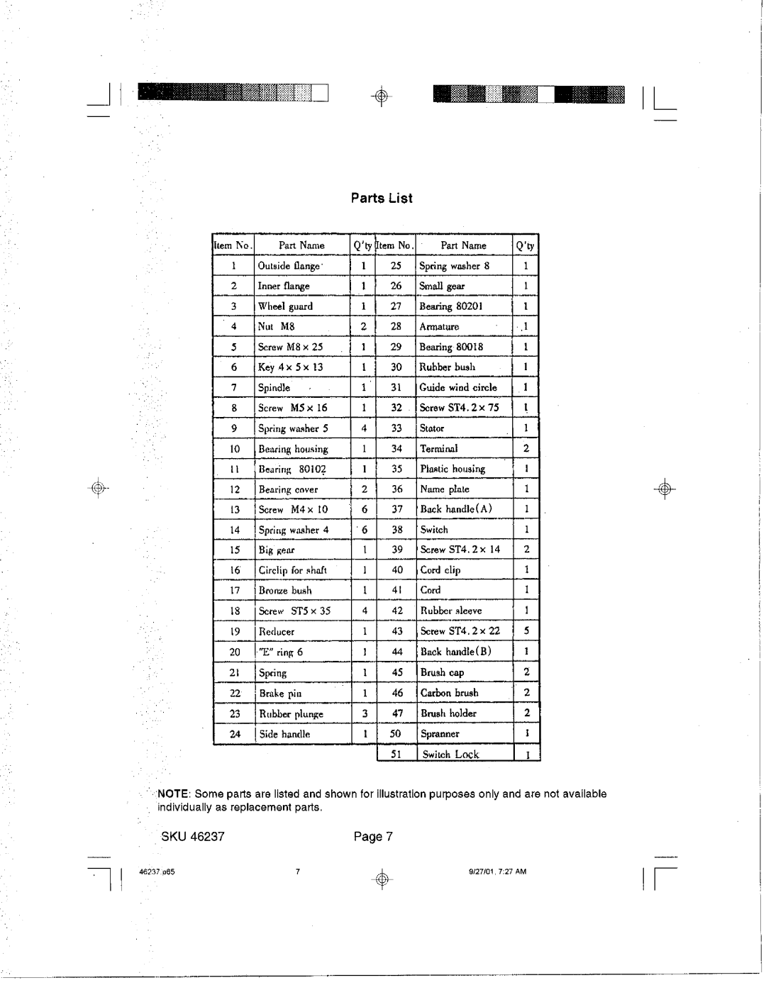 Harbor Freight Tools 46237 manual 