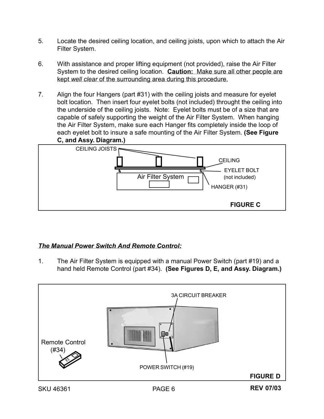 Harbor Freight Tools 46361 manual Figure C 