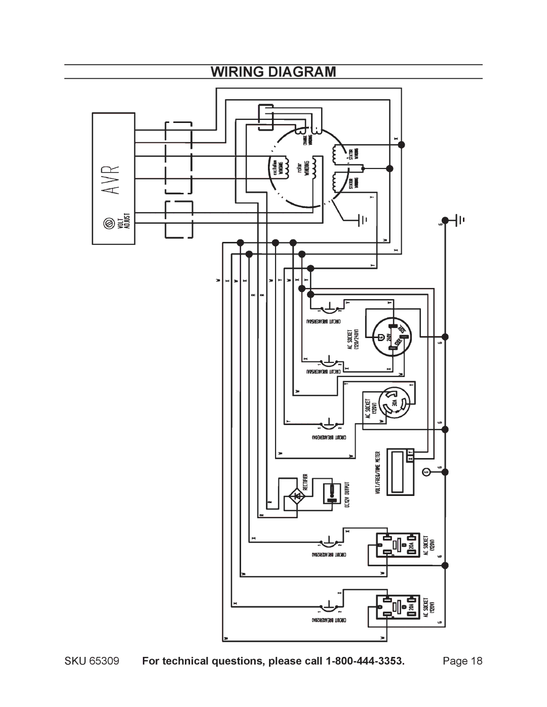 Harbor Freight Tools 65309 manual Wiring Diagram 