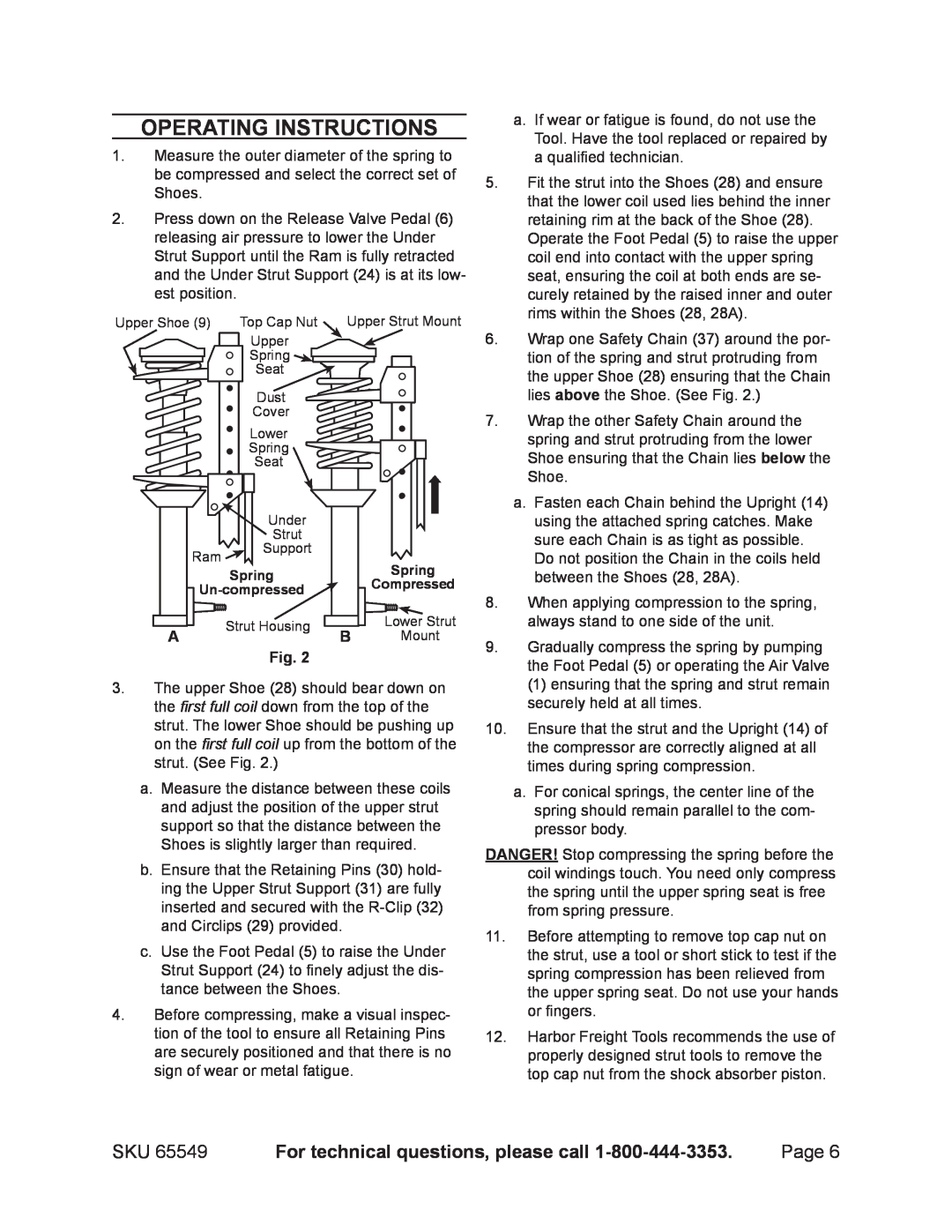 Harbor Freight Tools 65549 manual Page 