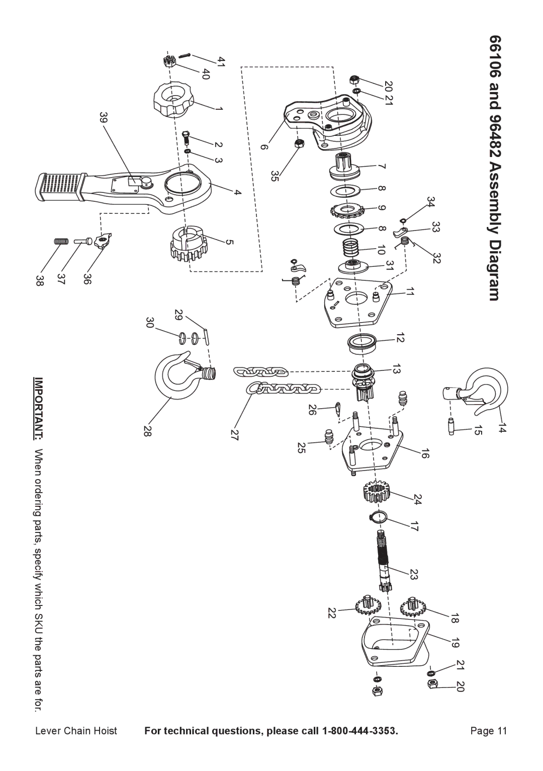 Harbor Freight Tools 69482, 67144, 66106 manual Assembly Diagram 