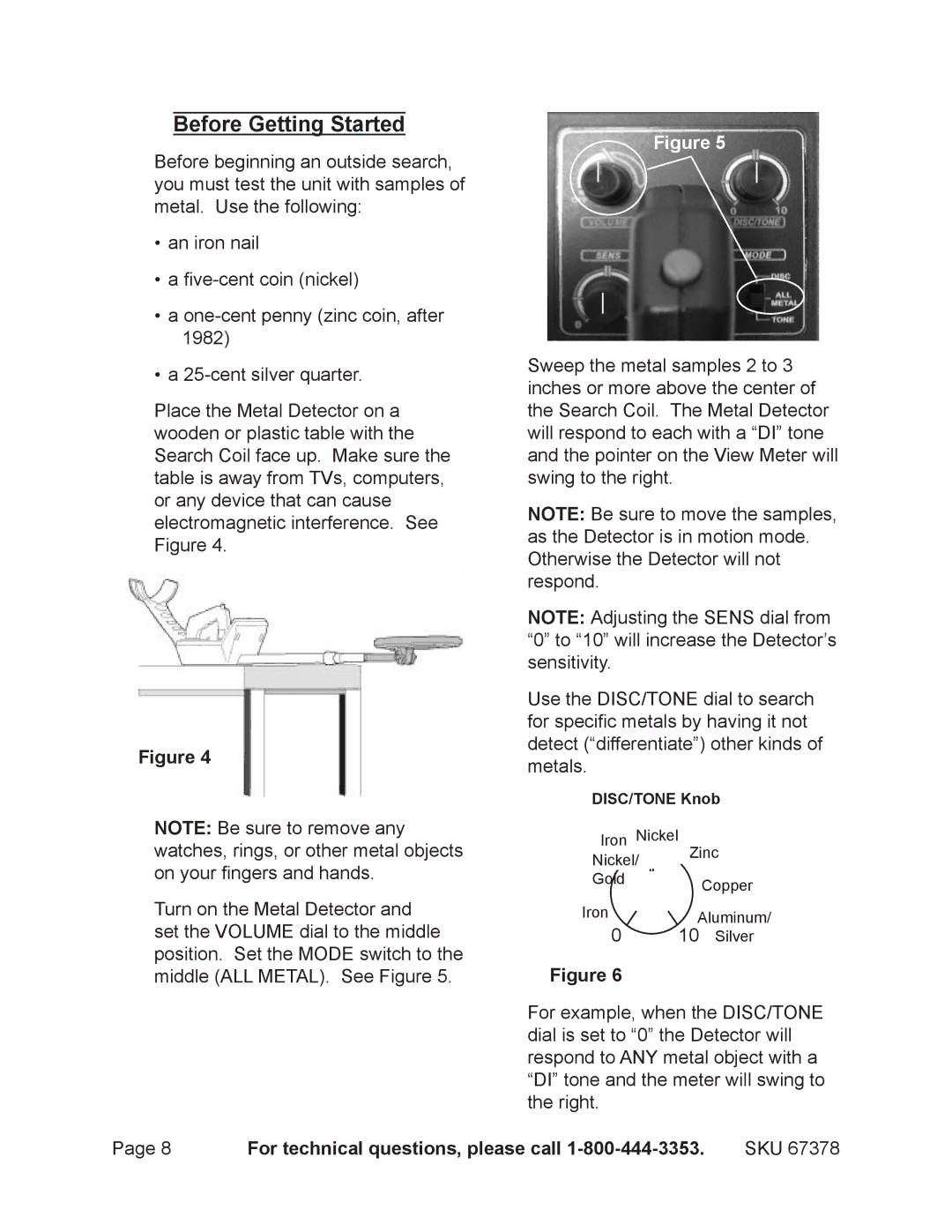 Harbor Freight Tools 67378 manual Before Getting Started 