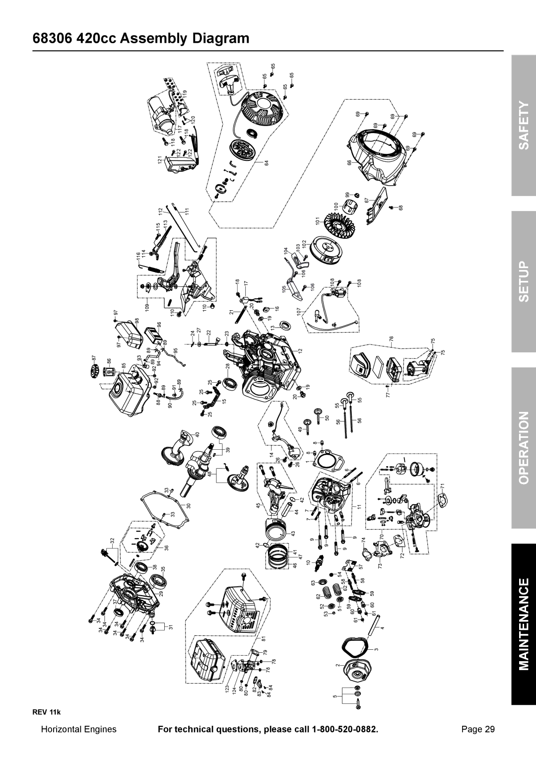 Harbor Freight Tools 68120 owner manual 68306 420cc, Assembly 