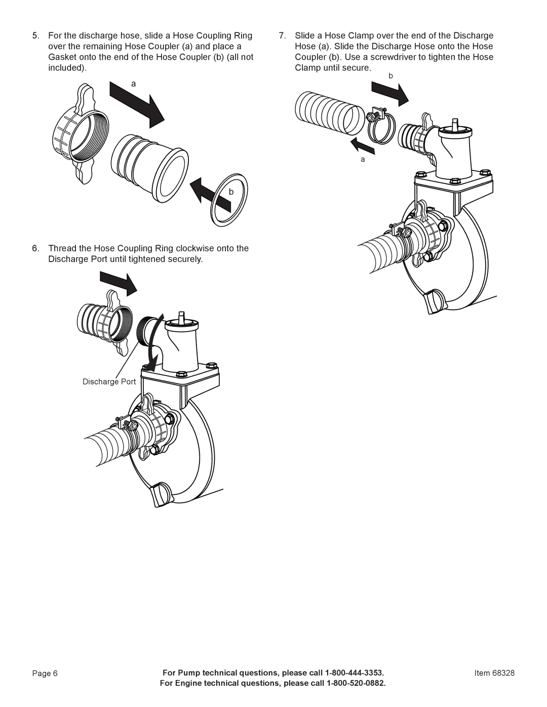 Harbor Freight Tools 68328 manual Discharge Port 