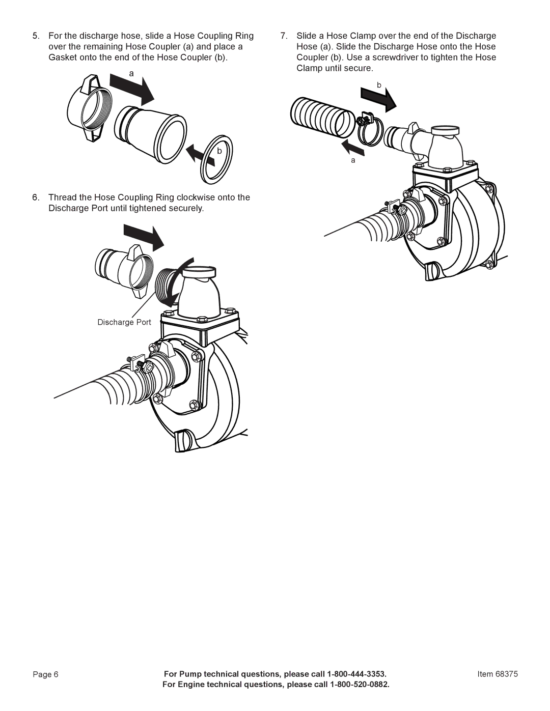 Harbor Freight Tools 68375 manual Discharge Port 