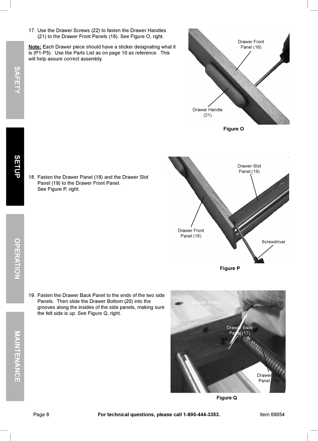 Harbor Freight Tools 69054 owner manual Figure O 